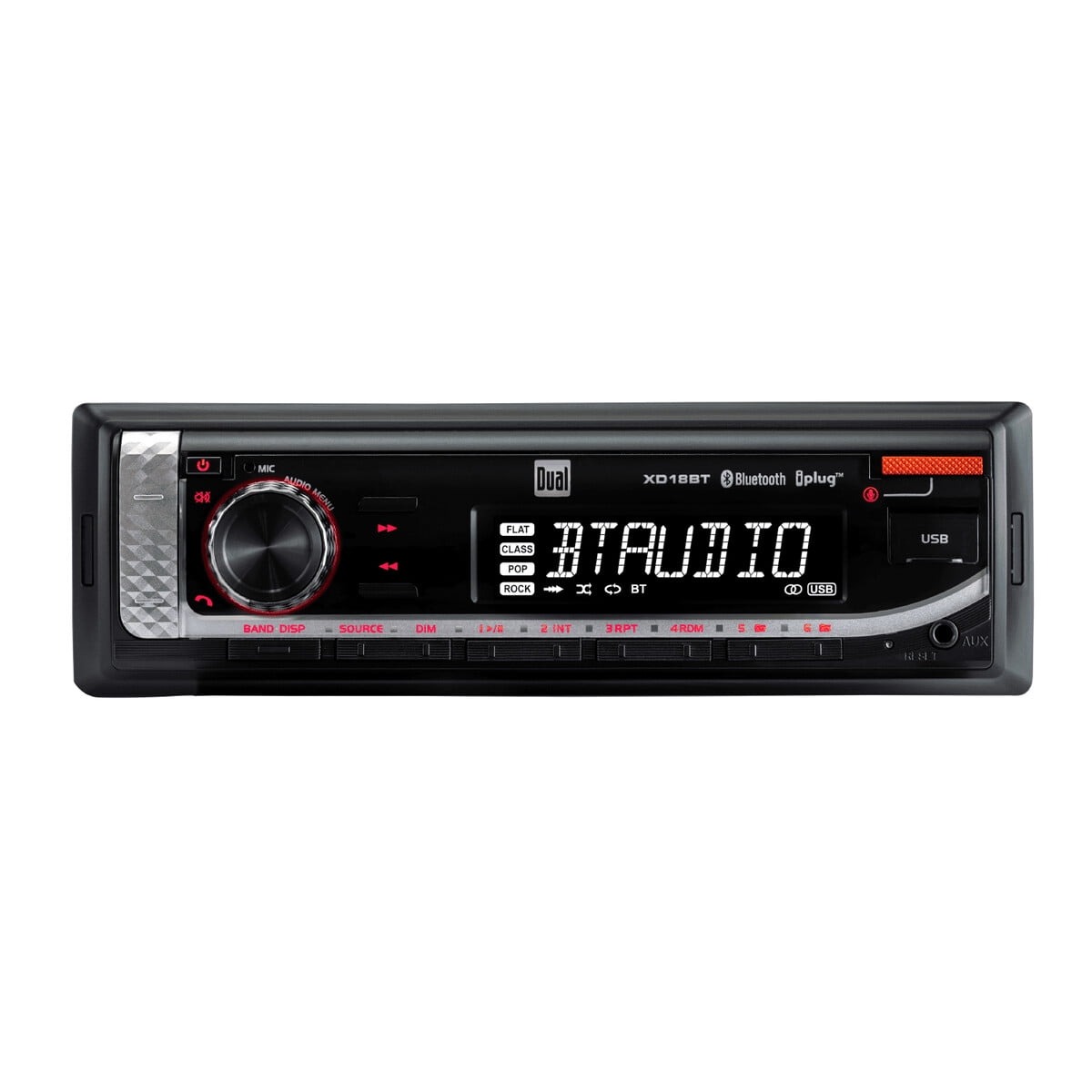 Estéreo Auto Dual Xd18bt Bluetooth Usb 200w Single Din