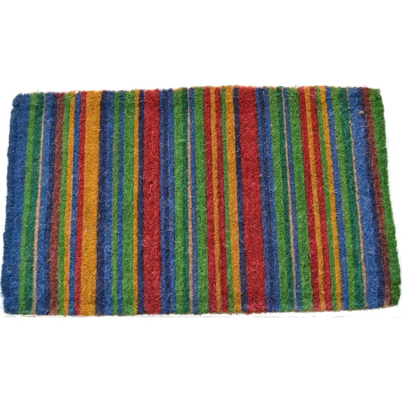 Fibra de coco con estampado de rayas Doormat Imports, 75 x 45 cm, multicolor