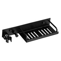 Magideal - Estante De Pared Para , Estante De Exhibición A Prueba De Herrumbre, Montaje En Pared Rectangular Sin Perforaciones, Carga Pesada Para , Negro