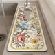thumbnail image 2 of 1pc Floral Sink Faucet Absorbent Mat, Drainage Pad, Kitchen, Bathroom Sink, Countertop, Drain Pad, Diatomaceous Mud Washbasin, Cuttable, Quick Drying Pad, 2 of 4