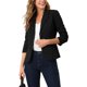 thumbnail image 5 of INSPIRE CHIC Blazer de Trabajo para Mujer con Solapa, Chaqueta de Manga Larga, Traje Blazer Negro XL, 5 of 7