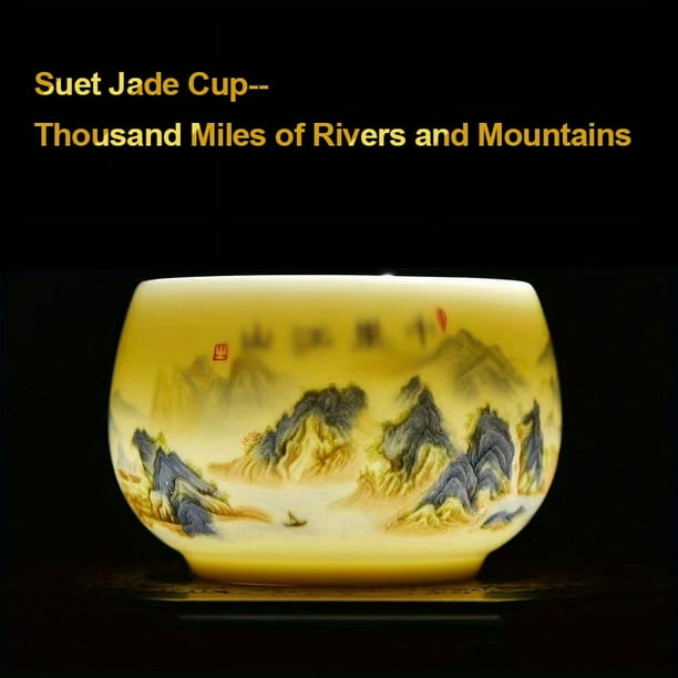 Elevate Your Tea-Drinking Experience with a Thousands of Miles Suet Jade Master Tea Cup Set