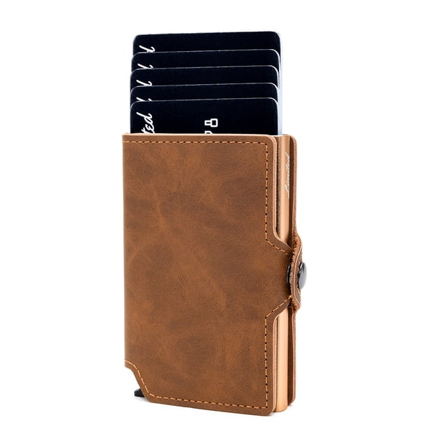 Billetera - Slim - Brown & Gold, Sin monedero
