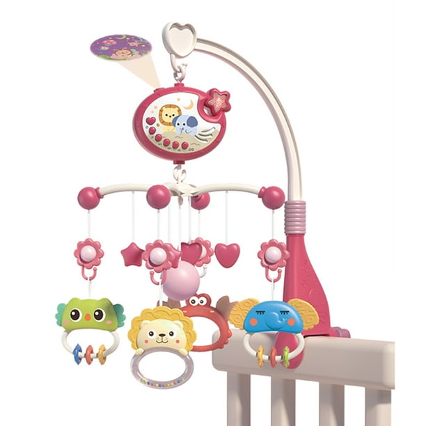 Baby Bedside Toys: Stroller Bell, Music Rotator, Remote Control Projection Light & More - Perfect Comfort for Newborns!