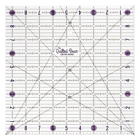 Regla cuadrada de acrílico 24 cm The Quilted Bear
