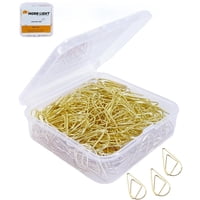 Morn Light - Clips Para Papel Morn, Oro Claro, En Forma De Lágrima, Acero Inoxidable, 200 Unidades
