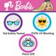 thumbnail image 2 of Gafas de sol Sun-Staches Barbie con purpurina tintada rosa UV400, 2 of 6