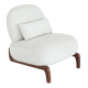 thumbnail image 5 of Silla de acento linda con patas de madera maciza, silla de salón de cuero falso con cojín suave, 5 of 5