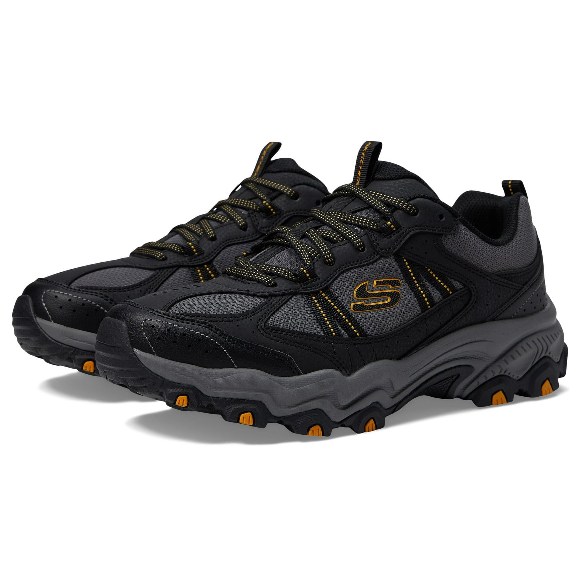 Zapatilla Skechers Stamina At Upper Stitch Para Hombre, Color Negro