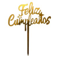 Genérico - Topper Feliz Cumpleaños 2 Amarillo