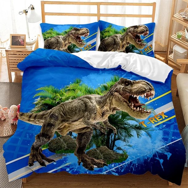 Dinosaur Bedding Sets Jurassic World Battle Duvet Cover Unique Dinosaur Quilt Cover Kids Boys Polyester Comforter Cover