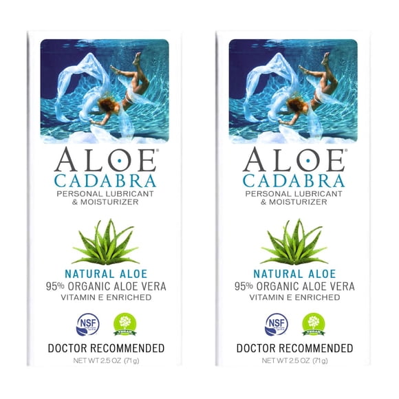 Lubricante personal Aloe Cadabra natural a base de agua 75 ml x2