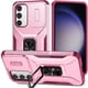 thumbnail image 1 of Funda Armada para Samsung Galaxy S23 Plus con Tapa Deslizante y Soporte Magnético Giratorio Rosa, 1 of 5