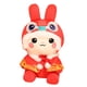 thumbnail image 5 of Bunny Juguetes De Peluche Con Temática De Animales Para El Año Nuevo Chino Navidad Capa Roja 30 Cm, 5 of 5
