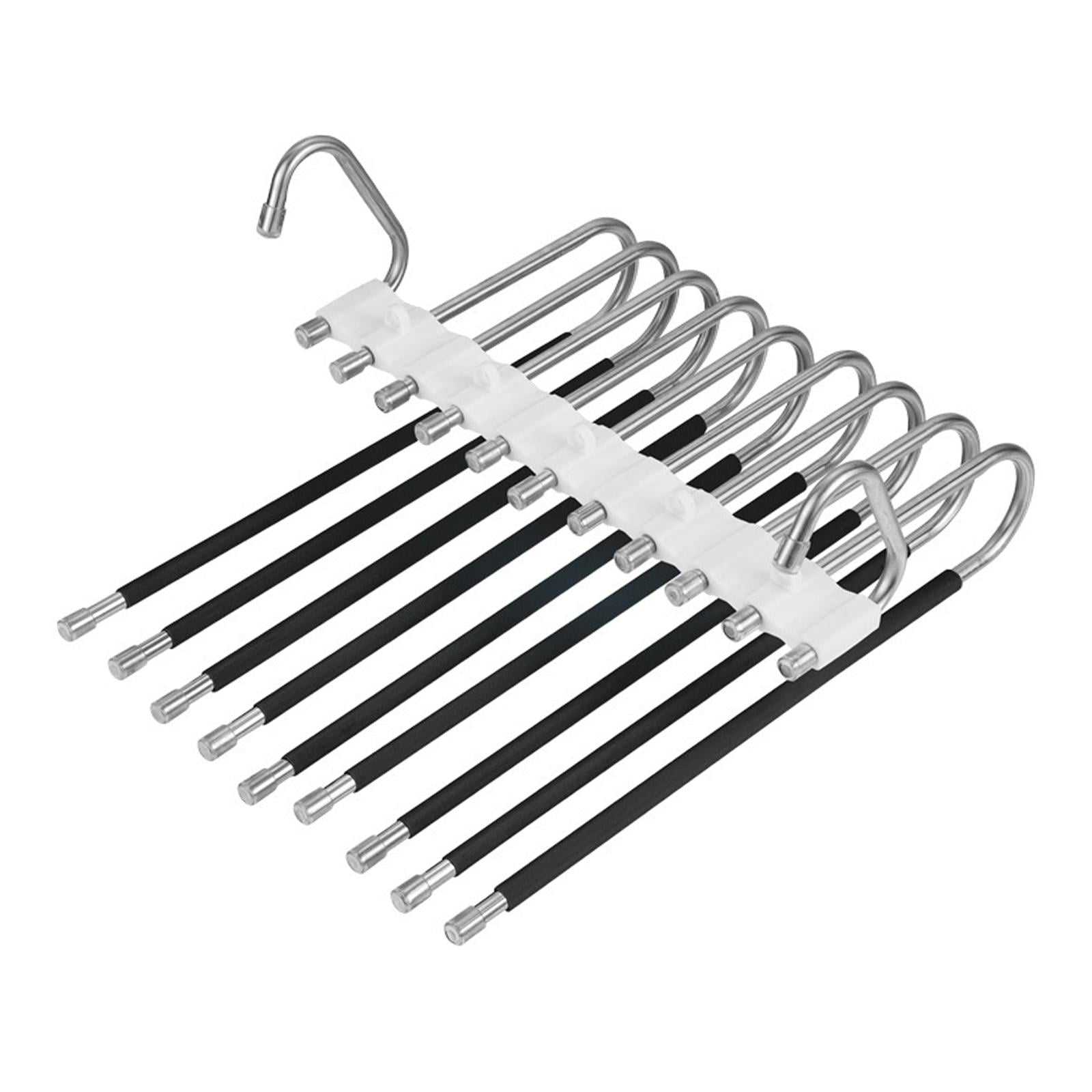 Bothyi - Perchas Para Pantalones Plegables De Múltiples Capas, Perchas Para Guardarropa, Estante Colgante Para Hotel De Viaje, Negro