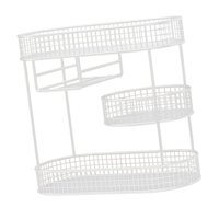 Magideal - Cesta De Frutas Para Sala De Estar, Bandeja De Frutas Multiusos, Cesta De Pan, Estante Para Verduras, Soporte Para Aperitivos Y Dulces Para Almacenami Blanco