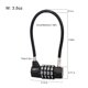 thumbnail image 2 of Candado de cable NBYT 3/16" Diámetro 18 cm 4 dígitos Negro, 2 of 5