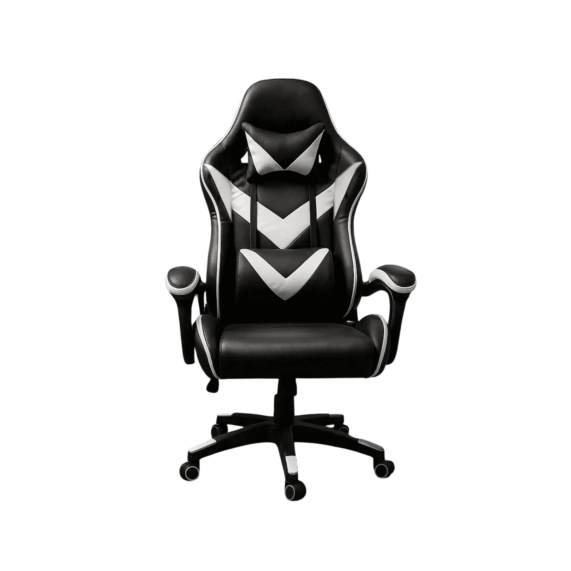 Ink&paper - Silla Gamer Negro Blanco Ergonómica Reclinable Con Elevación