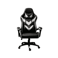 Ink&Paper - Silla Gamer Negro Blanco Ergonómica Reclinable Con Elevación