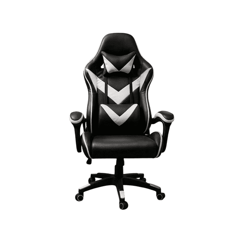 Ink&Paper - Silla Gamer Negro Blanco Ergonómica Reclinable Con Elevación