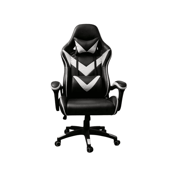 Silla Gamer Negro Blanco Ergonómica Reclinable Con Elevación