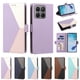thumbnail image 5 of Cartera de PU Tricolor para Motorola Moto G47 con Ranuras y Soporte, Morado, 5 of 6