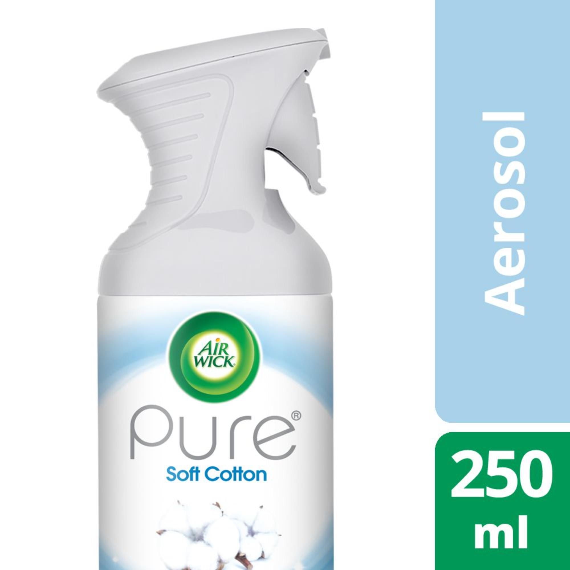 Air Wick - Desodorante Ambiental Pure Aerosol Premium Soft Cotton Frasco