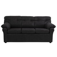 Muebles América - Sofá América 3 Cuerpos Cuero Auris Negro