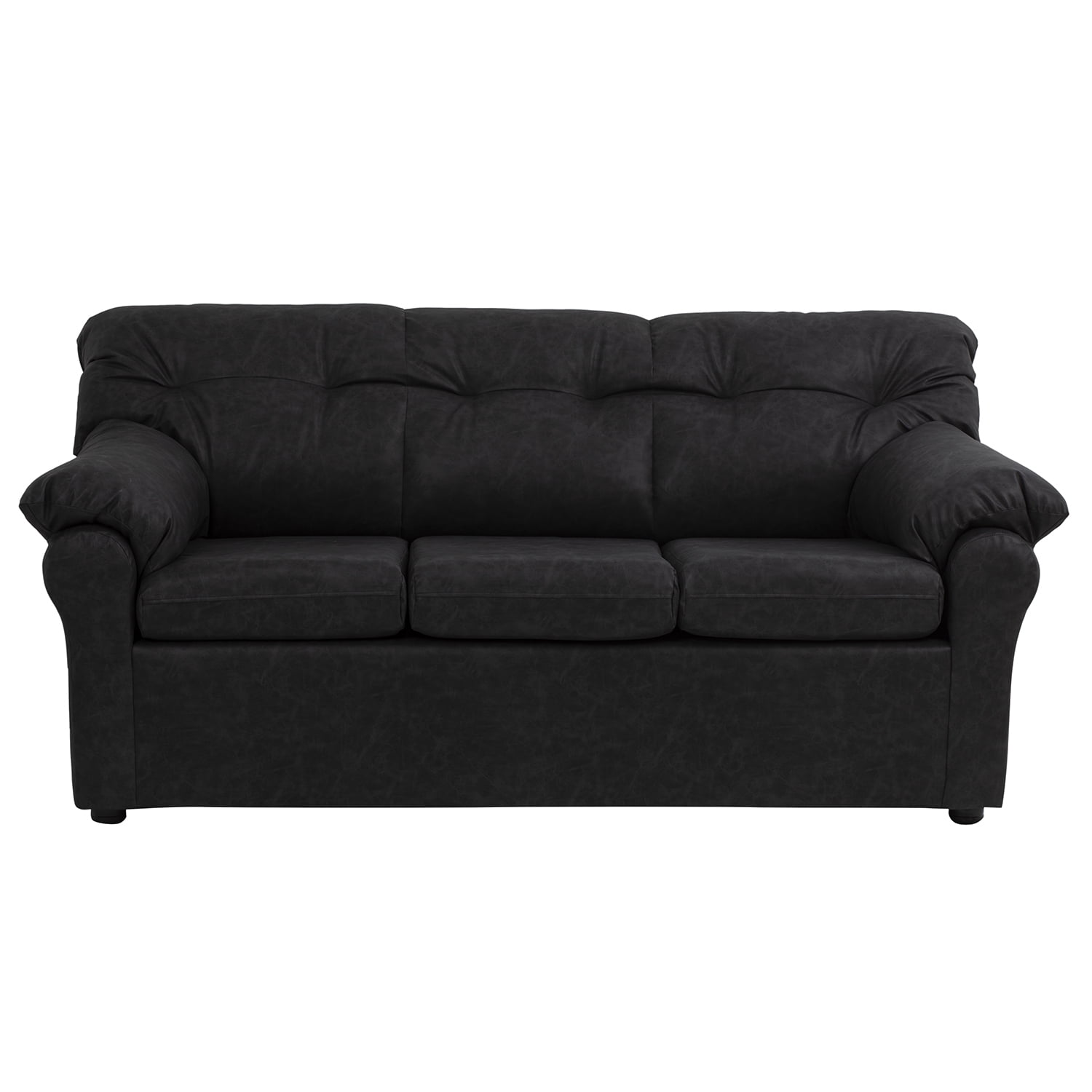 Muebles América - Sofá América 3 Cuerpos Cuero Auris Negro