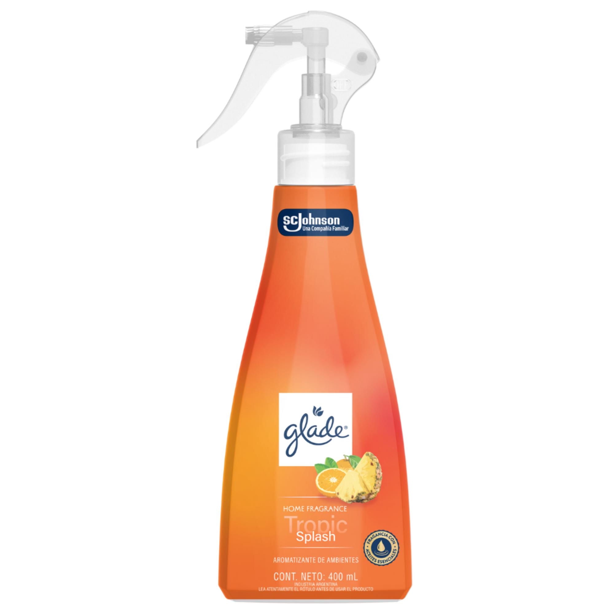 Aromatizante glade tropic splash spray, 400 ml