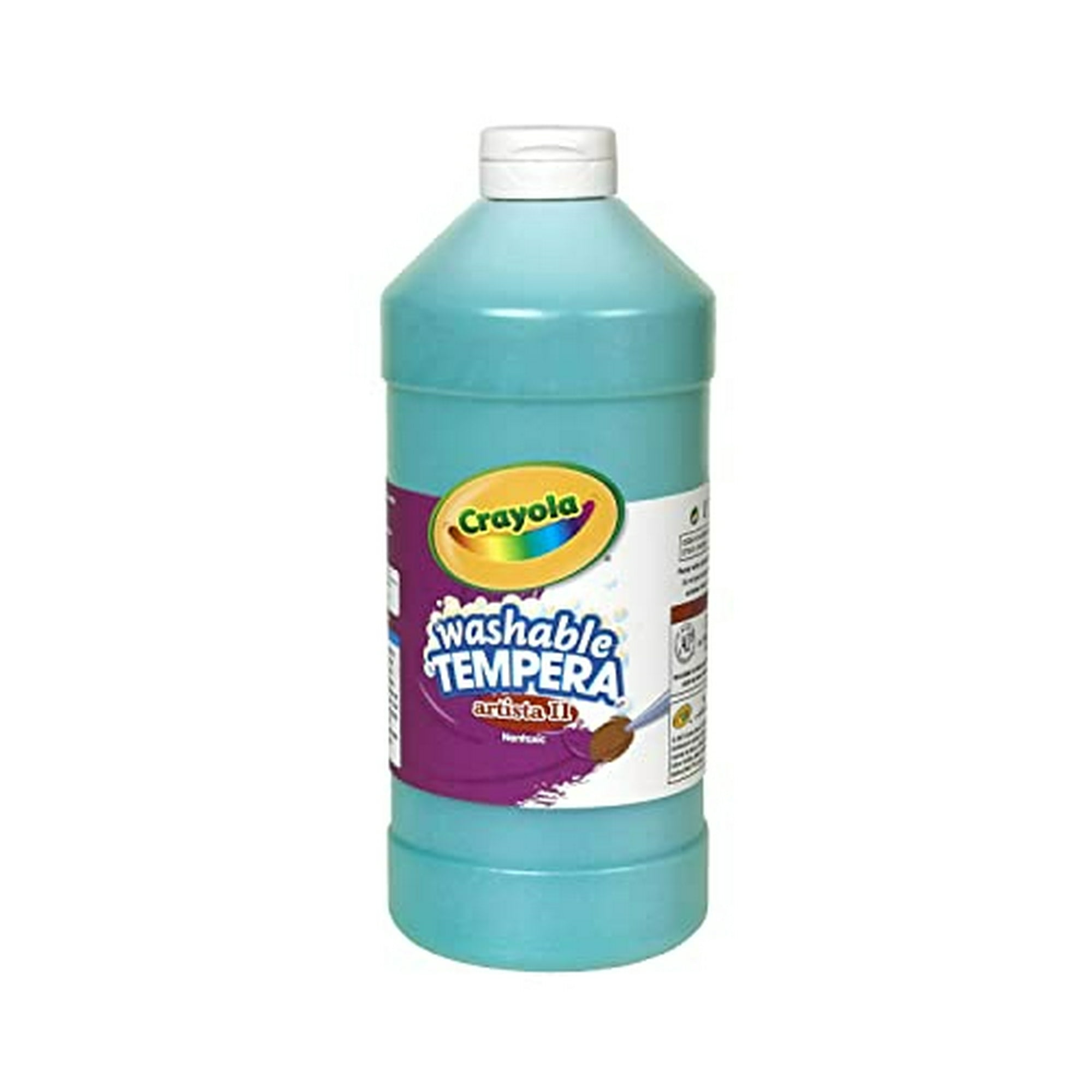 Pintura Témpera Lavable Crayola Azul Turquesa Botella Squeeze 32 Onzas