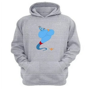 Genérico - Poleron Canguro Genio De La Lámpara Gris Claro Talla Xl Unisex