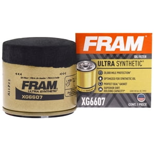 Fram Ulta Synthetic Automotive Replacement Oil Filter, Designed For Synthetic Oil Changes Lasting Up To 20K Miles, Xg6607 With Suregrip (Pack Of 1)