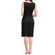 thumbnail image 3 of INSPIRE CHIC Vestido lápiz sin mangas para mujer con cuello barco y efecto cruzado, ideal para oficina, longitud hasta la rodilla, talla M, color negro, 3 of 5