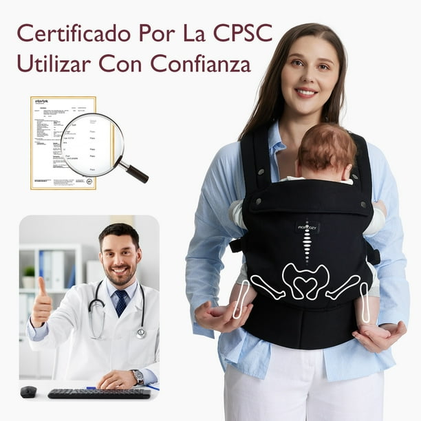 Momcozy Portabebés Ergonómico, Cangurera Manos Libres