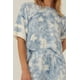 thumbnail image 3 of Saronite Camisa de Manga Corta con Estampado Tie-dye y Estampado de Estrellas, Azul (para Mujer), 3 of 4