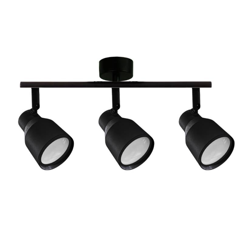 Hb Led - Foco Led Sobrepuesto Triple Gu-10 Negro Híades