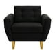 thumbnail image 1 of Sofa Bote 1c Felpa 01 Negro, 1 of 6
