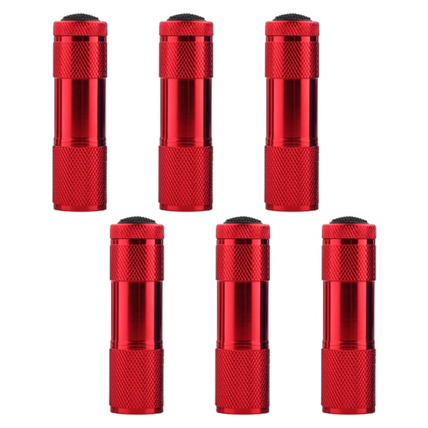 Linterna de luz violeta de 6 piezas y 9 LED, lámpara detectora de dinero UV