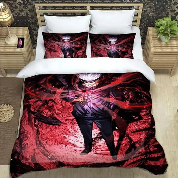 Jujutsu Kaisen Satoru Gojo Christmas Gift Child Bedding Set Microfiber or Polyester Duvet Cover Set Bed Sheets