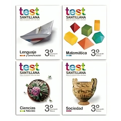 Santillana - Kit Test 3 Básico (Textos: Lectura Y Escritura, Matematicas, Ciencias Naturales, Sociedad)
