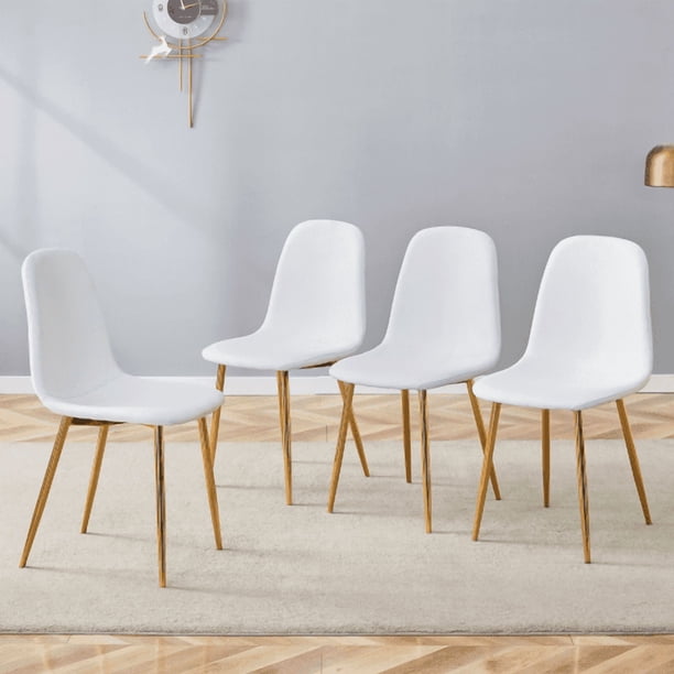 Silla sencilla de lujo - conjunto de 4 silla de comedor de alta resistencia de material de lino-algodón