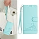 thumbnail image 4 of Funda tipo cartera FOXDOCK para Samsung Galaxy S25 con soporte, ranuras, RFID, diseño de gato, 4 of 5