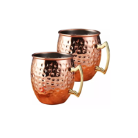 Genérico - Taza Cobre Juego 2 Vasos Moscow Mule Cocktail 500Ml