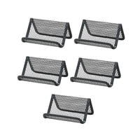 Magideal - Tarjetero De Malla Metálica De 5 Piezas, Soporte Para Tarjetas De Malla, Limpio Con Paño Húmedo, Estuche Para Tarjetas De Crédito, Organizador Para El Negro