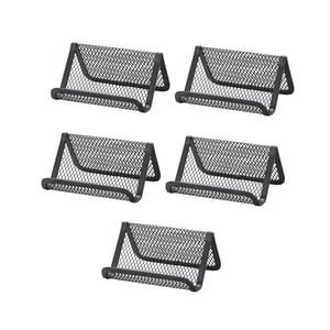 Magideal - Tarjetero De Malla Metálica De 5 Piezas, Soporte Para Tarjetas De Malla, Limpio Con Paño Húmedo, Estuche Para Tarjetas De Crédito, Organizador Para El Negro