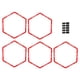 thumbnail image 3 of 5 Anillos De Agilidad Hexagonales Multiusos Para Niños Y Adultos, Color Rojo Rugby, 3 of 5