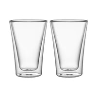 Set 2 Vasos Vidrio Doble Pared 400 Ml Simplit