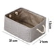 thumbnail image 2 of Cesta de almacenaje contenedor plegable de lino de algodón, color gris, 2 of 5