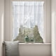 thumbnail image 1 of 1 Panel Bordado floral blanco cortina de encaje pura Valance estilo princesa bordado cascada Swag cortina Valance nivel para cocina baño mitad de la ventana decoración, barra de bolsillo sup, 1 of 3